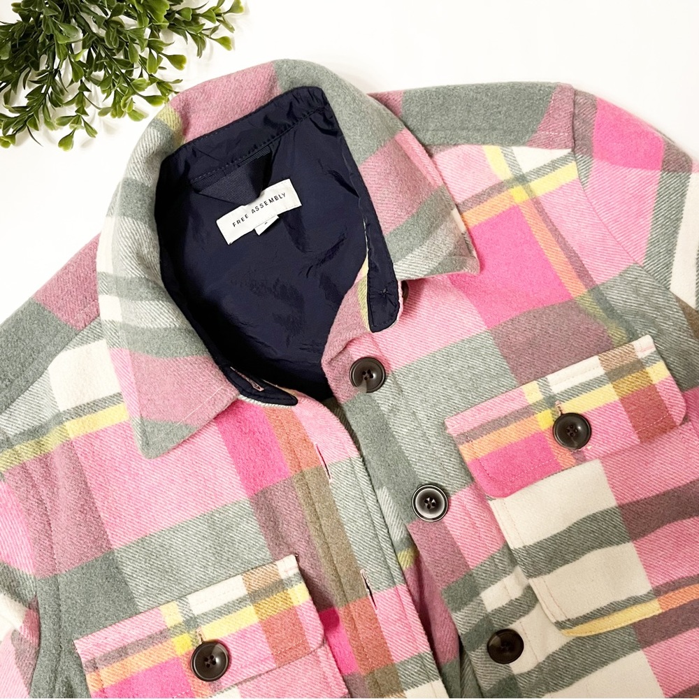 Free Assembly| Women’s Sherpa Plaid Jacket